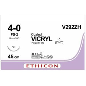 Ethicon sutur Vicryl 4-0 ufarget FS2 45 cm 36 stk