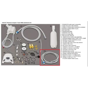 Planmeca High power suction tube sugeslange 10,0 mm 2300 mm