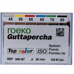 Guttapercha Top-Color Roeko 100 stk 28 mm 45-80