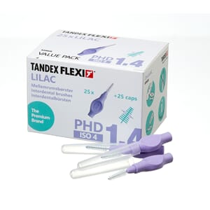 Flexi interdentalbørste 25stk X-fin Lilla konisk PHD1,4 ISO4