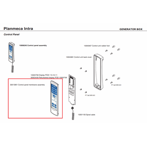 Planmeca  Control Panel Membrane Assembly 30013901