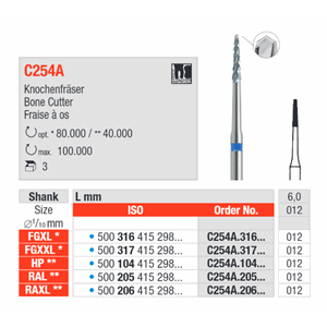 Benfreser C254A 012  FGXL 3 stk