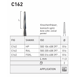 Hardmetallbor Lindeman 162.016 FGXL 3 stk