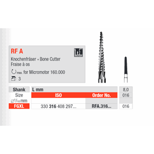 Benfreser stål FGXL RFA 3 stk 016