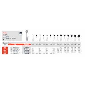 Hardmetallbor allport Kirurgi C141.012 FGXL 3 stk