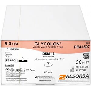 Glycolon sutur lilla 5/0 DSM13 70 cm 24 stk